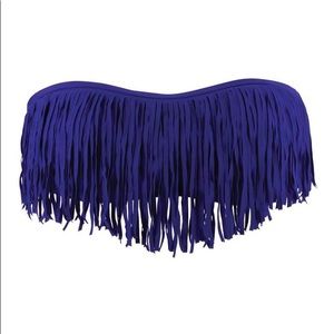 L space fringe bikini top size xs